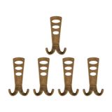Nobel Seylan Portmanto Askısı, Metal Vestiyer Askısı, Antik Sari, Duvar ve Dolap Askılığı (5'li Set) Vidalı