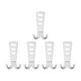 Nobel Seylan Portmanto Askısı, Metal Vestiyer Askısı, Krom, Duvar ve Dolap Askılığı (5'li Set) Vidalı