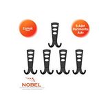 Nobel Seylan Portmanto Askısı, Metal Vestiyer Askısı, Matsiyah, Duvar Ve Dolap Askılığı (5'li Set) Vidalı Çok Renkli