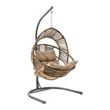 Nobel | Tekli Rattan Bahçe Salıncağı | Rehome Balkon Salıncağı Açık Kahve