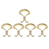 Nobel Üçgen Portmanto Askısı, Metal Vestiyer Askısı, Altin, Duvar ve Dolap Askılığı (5'li Set) Vidalı