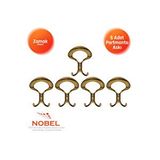Nobel Üçgen Portmanto Askısı, Metal Vestiyer Askısı, Antik Sari, Duvar Ve Dolap Askılığı (5'li Set) Vidalı Çok Renkli