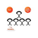 Nobel Üçgen Portmanto Askısı, Metal Vestiyer Askısı, Matsiyah, Duvar Ve Dolap Askılığı (5'li Set) Vidalı Çok Renkli