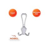 Nobel Villa Portmanto Askısı, Metal Vestiyer Askısı, 48 Gr, Dolap Ve Duvar Askılığı, Krom Matkrom (vidalı) Çok Renkli