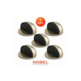 Nobel Yarımay Yapışkanlı Kapı Stoperi, Kapı Tamponu, Metal Kapı Stopu Durdurucu Saten 5 Adet