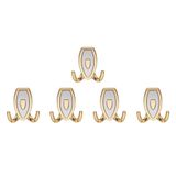Nobel Zeplin Askı, Metal Vestiyer Askısı, Altin Matkrom, Duvar ve Dolap Askılığı (5'li Set) Vidalı