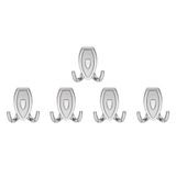 Nobel Zeplin Askı, Metal Vestiyer Askısı, Krom Matkrom, Duvar ve Dolap Askılığı (5'li Set) Vidalı