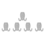 Nobel Zeplin Askı, Metal Vestiyer Askısı, Matkrom Matkrom, Duvar ve Dolap Askılığı (5'li Set) Vidalı