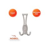 Nobel Zeplin Portmanto Askısı, Metal Vestiyer Askısı, 84 Gr, Dolap Ve Duvar Askılığı, Matkrom (vidalı) Çok Renkli