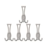 Nobel Zeplin Portmanto Askısı, Metal Vestiyer Askısı, Matkrom Matkrom, Duvar ve Dolap Askılığı (5'li Set) Vidalı