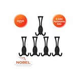 Nobel Zeplin Portmanto Askısı, Metal Vestiyer Askısı, Matsiyah, Duvar Ve Dolap Askılığı (5'li Set) Vidalı Çok Renkli