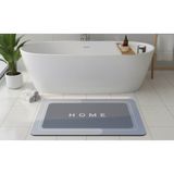 Nobera Kaymaz Tabanlı Ultra Emici Gri Banyo Paspası - Güvenli ve Kuru Zemin Matı 40x60 cm