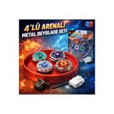 nöbetçi oyuncakçı onlinebazaar oyuncağın yeni 4'lü arenali metal beyblade turnuva seti