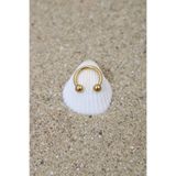 NOBLE GETTO Piercing Cerrahi Çelik Piercing Halka Kıkırdak Septum Tragus Conch Helix Gold Renk Top Çap 3 Mm