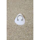 NOBLE GETTO Piercing Cerrahi Çelik Piercing Halka Kıkırdak Septum Tragus Conch Helix Silver Renk Top Çap 2,50 Mm