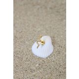 NOBLE GETTO Piercing Cerrahi Çelik Piercing Kıkırdak Tragus Conch Helix Gold Renk Kıvrık Tırtıklı Yılan Labret
