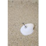 NOBLE GETTO Piercing Cerrahi Çelik Piercing Kıkırdak Tragus Conch Helix Silver Renk Top Çap 2,50 Mm Labret