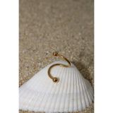 NOBLE GETTO Piercing Cerrahi Çelik Piercing Spiral Kıkırdak Tragus Conch Helix Gold Renk