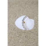 NOBLE GETTO Piercing Cerrahi Çelik Piercing Zirkon Taşlı Kıkırdak Tragus Conch Helix Gold Renk Sıralı Yedi Taş