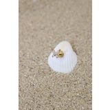 NOBLE GETTO Piercing Cerrahi Çelik Piercing Zirkon Taşlı Kıkırdak Tragus Conch Helix Gold Renk Taşlı Kelebek