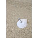 NOBLE GETTO Piercing Cerrahi Çelik Piercing Zirkon Taşlı Kıkırdak Tragus Conch Helix Silver Renk 3,50 Mm Labret
