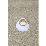 NOBLE GETTO Piercing Cerrahi Çelik Piercing Zirkon Taşlı Klipsli Septum Tragus Conch Gold Renk Beş Taşlı Halka