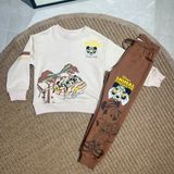 Noble Kids Disney Safari Tour Baskılı Çocuk Takımı – Sırt Baskılı Sweatshirt & Jogger Alt