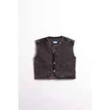 Noble Kids La Ciel Paris Erkek Çocuk Denim Yelek Siyah