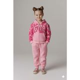 Noble Kids Nakışlı Kız Çocuk Takımı – Fermuarlı Kapüşonlu Sweatshirt & Eşofman Altı