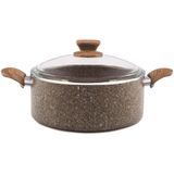 Noble Life 19258 Stonelife 28 cm Kahve Derin Tencere