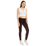 NOBLESTYLE Fitilli Kadife Tayt, Bordo, S Beden