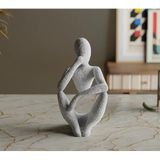 NOBODY - The Thinker Düşünen Adam Biblo, Soyut Tasarım Modern Heykel, Ofis Ve Yönetici Masası Aksesuarları, Minimalist Ev Dekorasyonu Objeleri