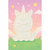 Nobrand Tatlı Unicorn Figür Boyama Seti – 4 Renk Boya + 1 Fırça | Çocuk Eğitici Hobi Plakası(12 cm)
