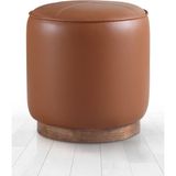 Nocbel Deri Puf Taba - Yükseklik: 43cm Çap: 40cm