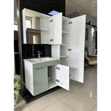 Noce Banyo Dolabı Aynalı Cnc Işlemeli Membran Kapaklı 65 cm - Yeşil
