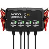NOCO GENIUS2X4: 8A 4 Bankalı Akıllı Akü Şarj Cihazı (2A/Bank) - 6V/12V Otomatik Bakım Cihazı, Aşırı Şarj Koruması ve Sıcaklık ile Damlama Şarj Cihazı ve Kükürt Giderici...