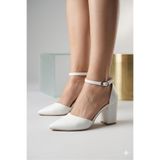 NOCTA SHOES mat topuklu ayakkabı (beyaz)