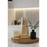 Noctea Borosilikat Cam Başucu Sürahi & Bardak Seti 1 Lt (Altın) - Çok Renkli