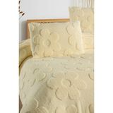 Noctiluca Fleura Çiçek Desen Tek Kişilik Battaniye Yumuşak Wellsoft Yatak Örtüsü 160X230 1 Adet Yastık Kılıfı - Sarı - 160 x 230 cm