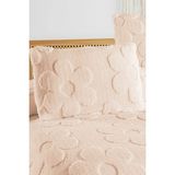 Noctiluca Fleura Çiçekli Çift Kişilik Battaniye Welsoft Yatak Örtüsü 230X250 2 Adet Wellsoft Yastık Kılıfı - Pudra - 230 x 250 cm