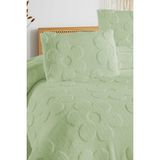 Noctiluca Fleura Çiçekli Çift Kişilik Battaniye Welsoft Yatak Örtüsü 230X250 2 Adet Wellsoft Yastık Kılıfı - Yeşil - 230 x 250 cm