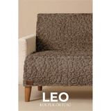 Noctiluca Leopar Desenli Wellsoft Koltuk Örtüsü Sırtı Örten Kabartmalı Koltuk Koruyucu Şal (180X220 Cm) - 180 x 220 cm - Kahverengi