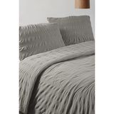 Noctiluca Noira %100 Pamuk Penye Bürümcük Nefes Alan Çift Kişilik Nevresim Seti | Yorgan Kılıf ve Yastık Kılıf - Bej - 200 x 220 cm