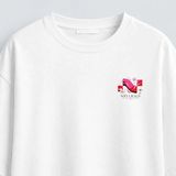 Noctilupus Official Noctilupus Rouge Regret Oversize Unisex Baskılı T Shirt - Beyaz