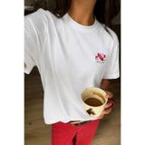 Noctilupus Rouge Regret Oversize Unisex Baskılı Tişört Beyaz L