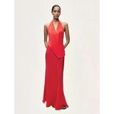 Nocturne Asimetrik Detaylı Halder Yaka Maxi Elbise N26yn2812