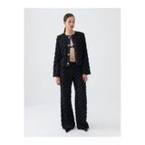 Nocturne Oversize Midi Pantolon - Minimalist, Yüksek Bel, Geniş Paça