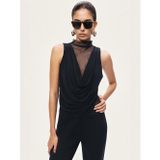 NOCTURNE Transparan Detaylı Degaje Yaka Body 14147