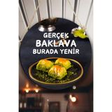 Nod Baklava Salonu Duvar, Kapı, Çift Taraflı Askılı Pano Karşılama Tabelası, Baklava Dükkan Süsü Yeşil2 30 x 50