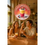 Nod Fruit Smoothie Temalı Kapı Süsü Tablosu – Renkli Meyveli UV Baskılı Yazlık Cafe Büfe Duvar Dekoru Çok Renkli 30 x 50